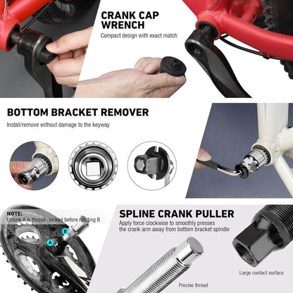 Fahrrad Reparaturset 31-teilig mit Werkzeugkoffer - Tragbar & hochwertig