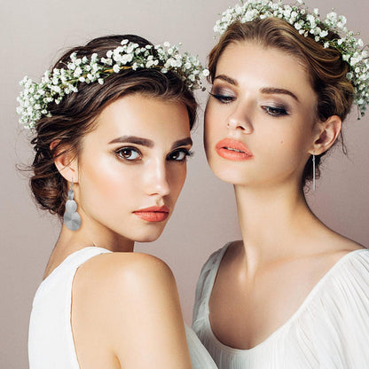 9 Paare Hängende Ohrringe Edelstahl Damen Boho Twist Lang Silber/Gold