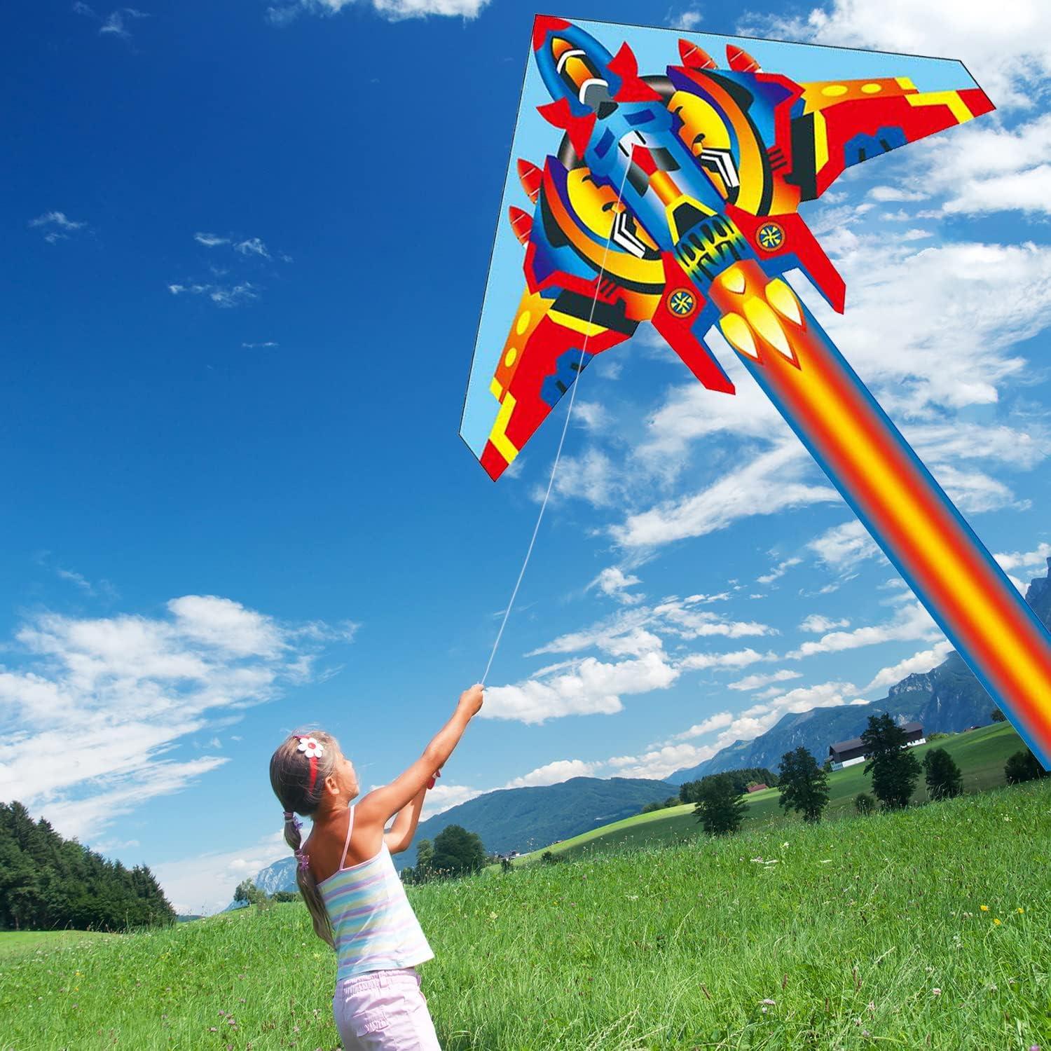 Raumschiff Drachen Set für Kinder und Erwachsene - leichtes Fliegen bei starkem oder leichtem Wind