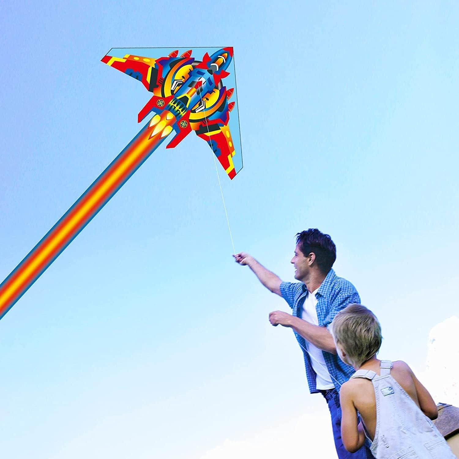 Raumschiff Drachen leichtes Fliegen Kinder Strand Familie