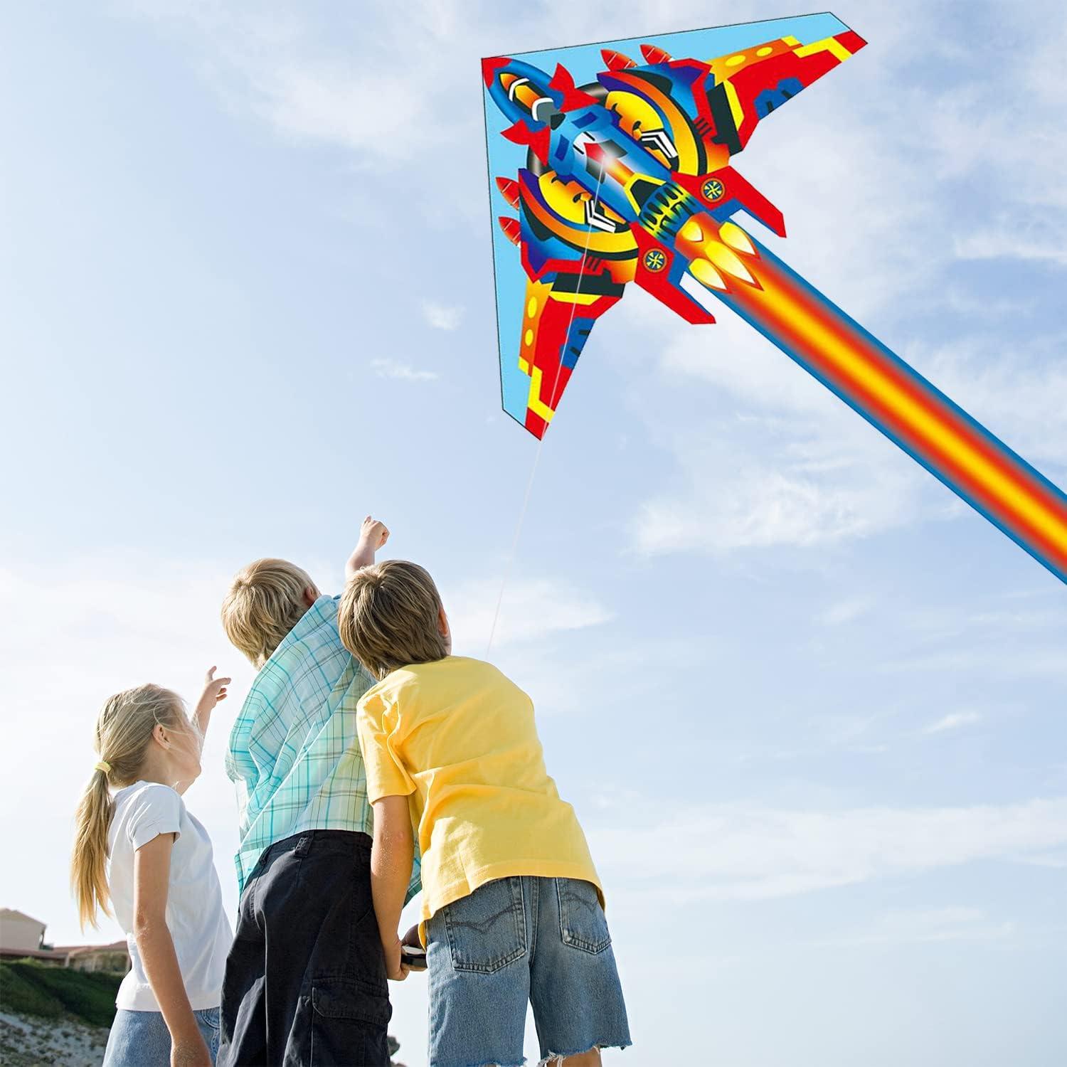 Raumschiff Drachen leichtes Fliegen Kinder Strand Familie