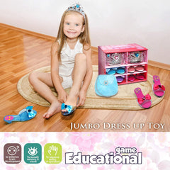 Kinder Schminkset Mädchen Prinzessin Schuhe Set ELSA Make-up Schmuck für Kinder 3 4 Jahre