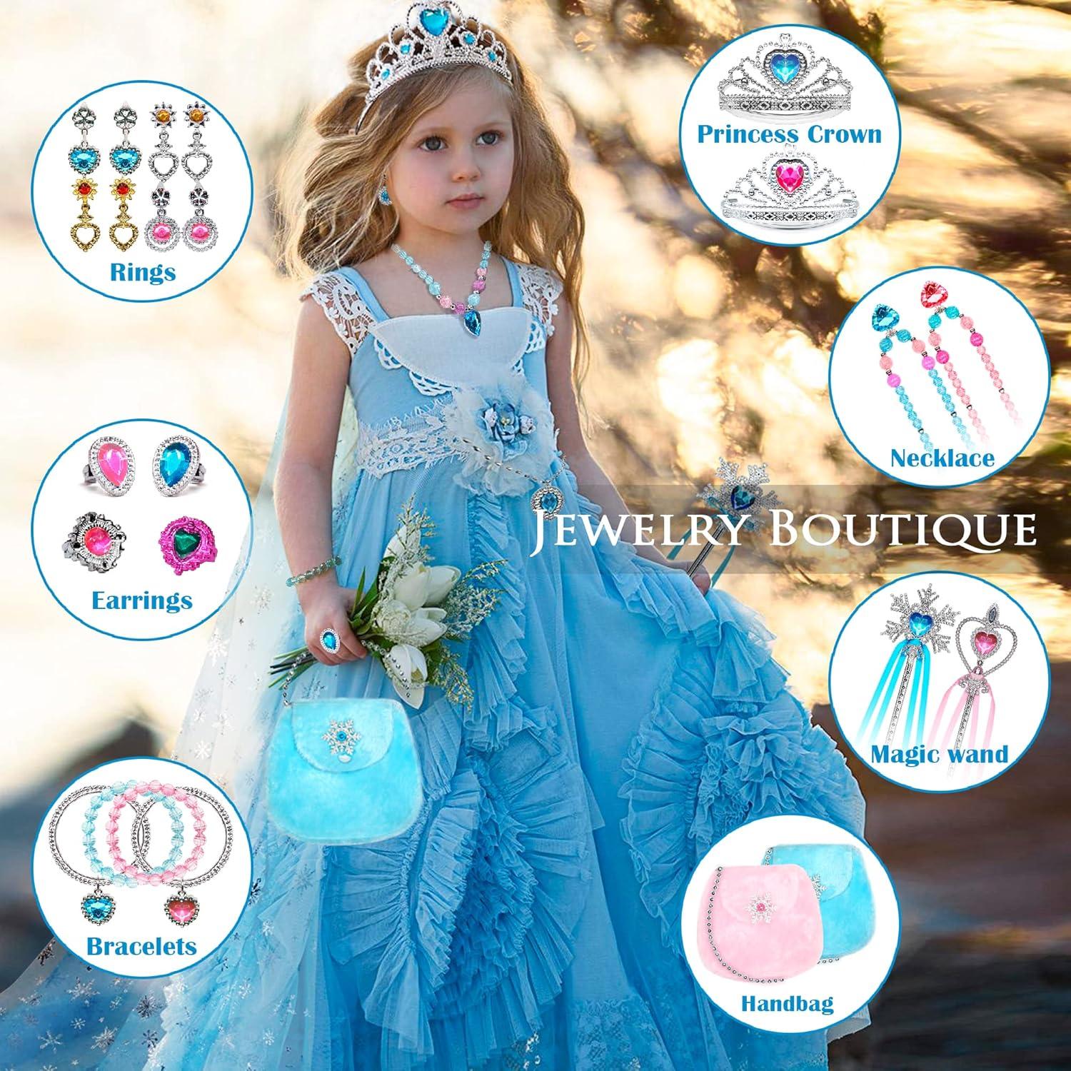 Mädchen Kinderschminke Set ELSA Schuhe Prinzessin Make-up Schmuck 4 Jahre