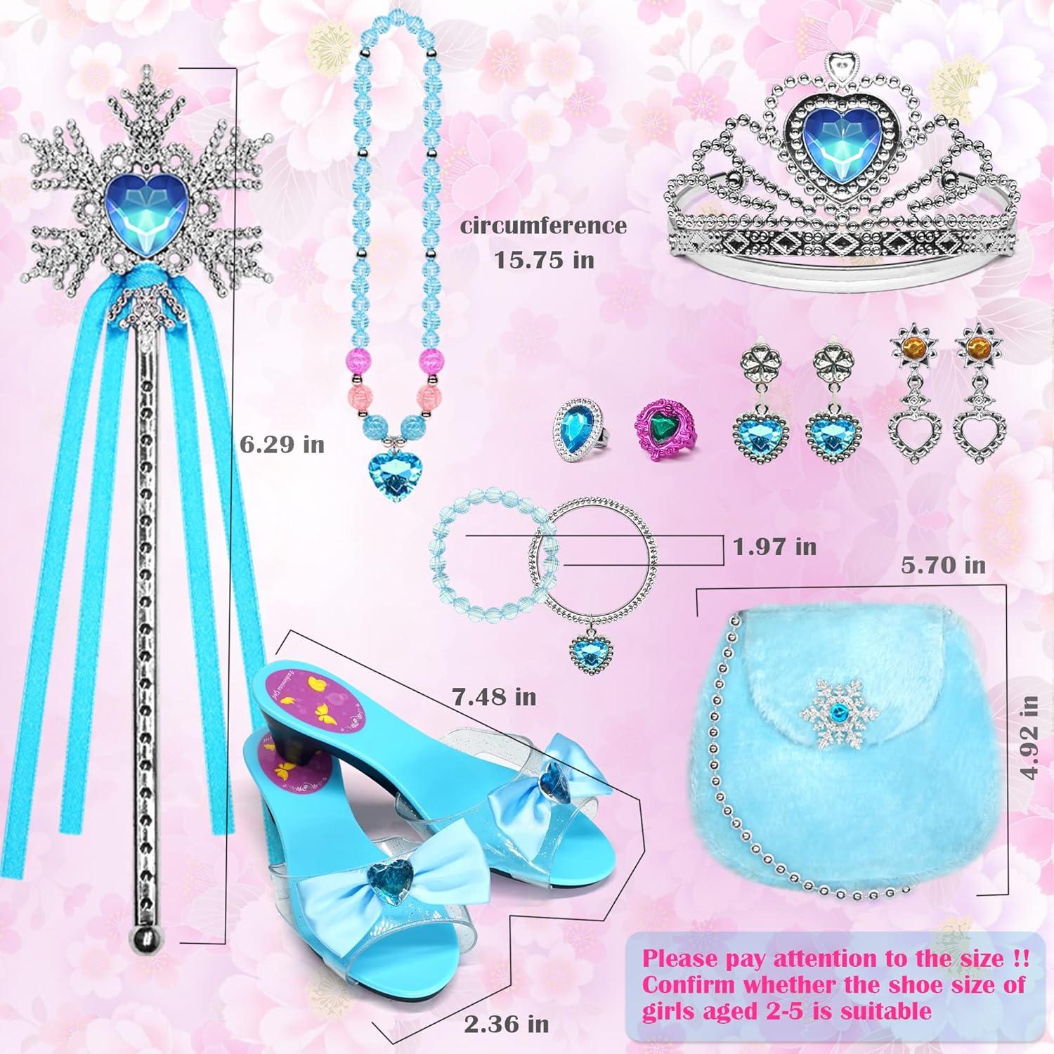 Kinderschminke Set Mädchen Prinzessin Schuhe Make-up Spielzeug Schmuck