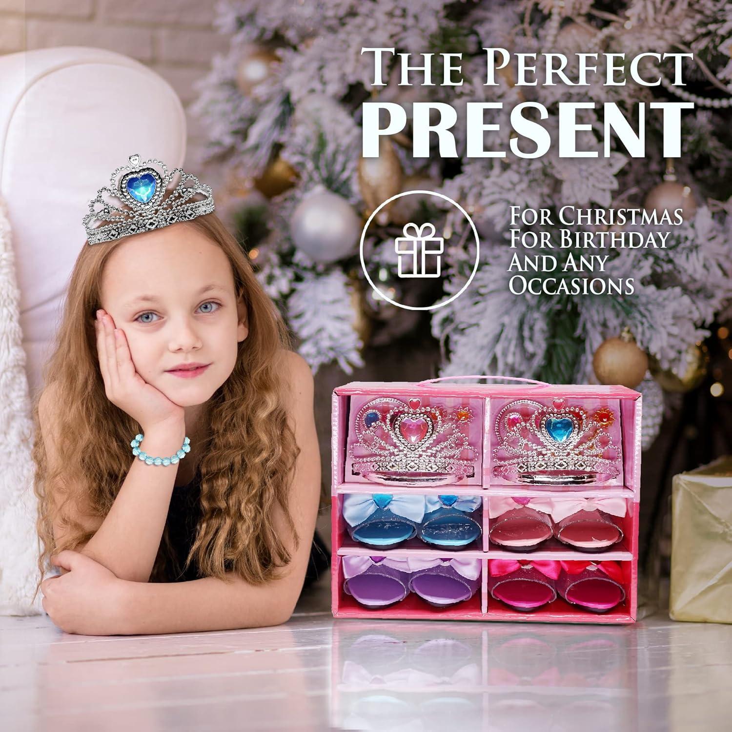 Mädchen Kinderschminke Set ELSA Schuhe Prinzessin Make-up Schmuck 4 Jahre