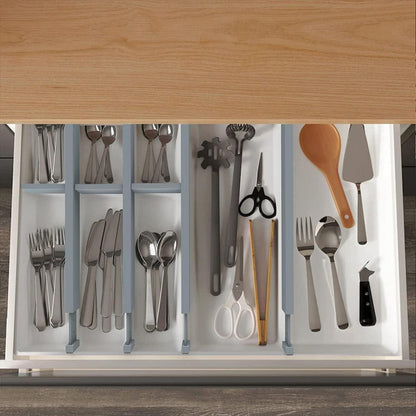 Schubladentrenner Bambus Verstellbar 10-teilig, Organizer Küche Kommode Schlafzimmer