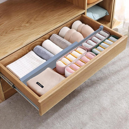 Schubladentrenner Verstellbar Bambus 10-teiliger Schubladenorganizer