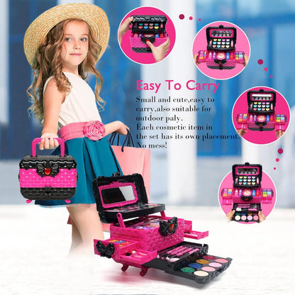 Kinderschminke Set Mädchen Schminkkoffer Make Up Geburtstags Geschenke 57-teilig