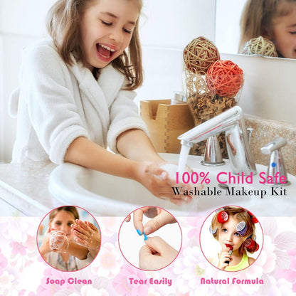 Kinderschminke Mädchen Schminkset Make Up Set 57-teilig Weihnachts Geschenke