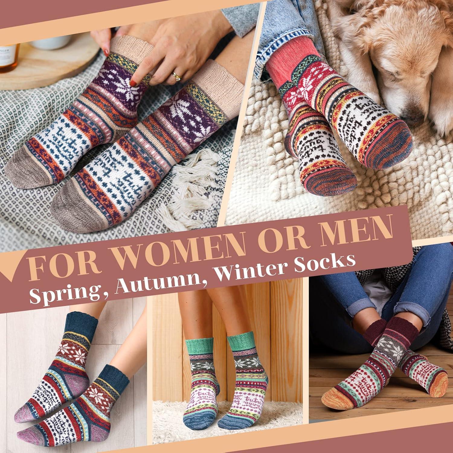 Thermosocken Wollsocken Weihnachtsgeschenke Damen warme Socken