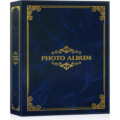 Fotoalbum 10x15 cm, 400 Fotos, Blau in Lederoptik
