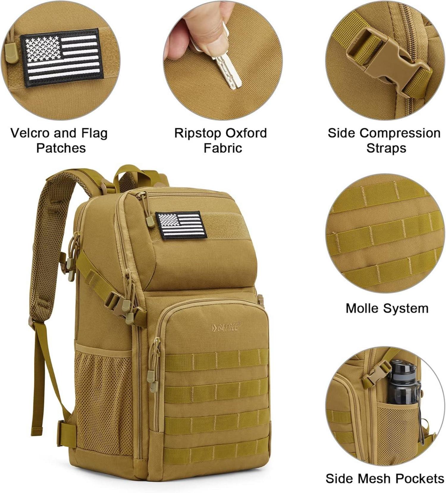 35L Militärischer Taktischer Rucksack DE-Flagge Patch Molle