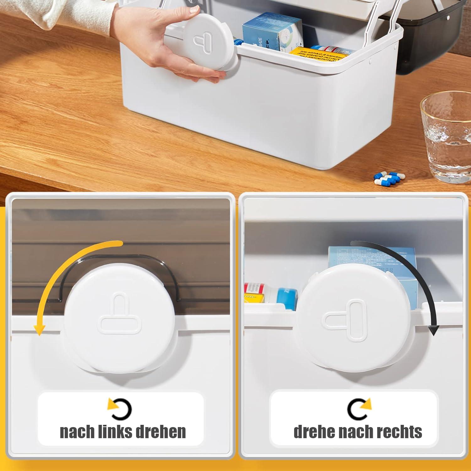 Theo&Cleo Medizinbox Aufbewahrung Weiss Multifunktional