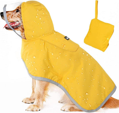 Regenmantel Hund wasserdicht, doppellagige durchsichtige Regenjacke