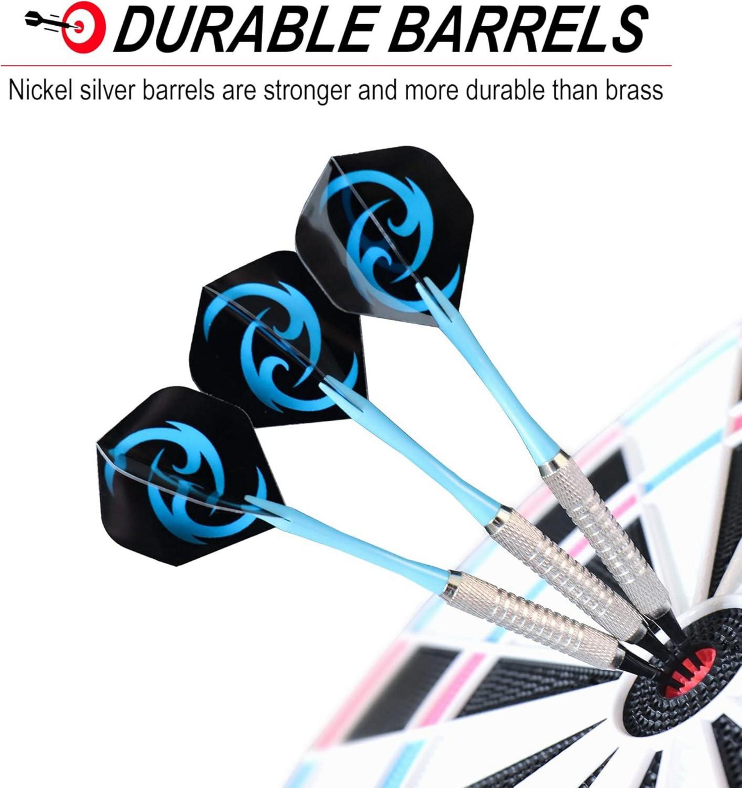 Softdart Set 16g mit Nylon Schäften, 24 Flights & Zubehör