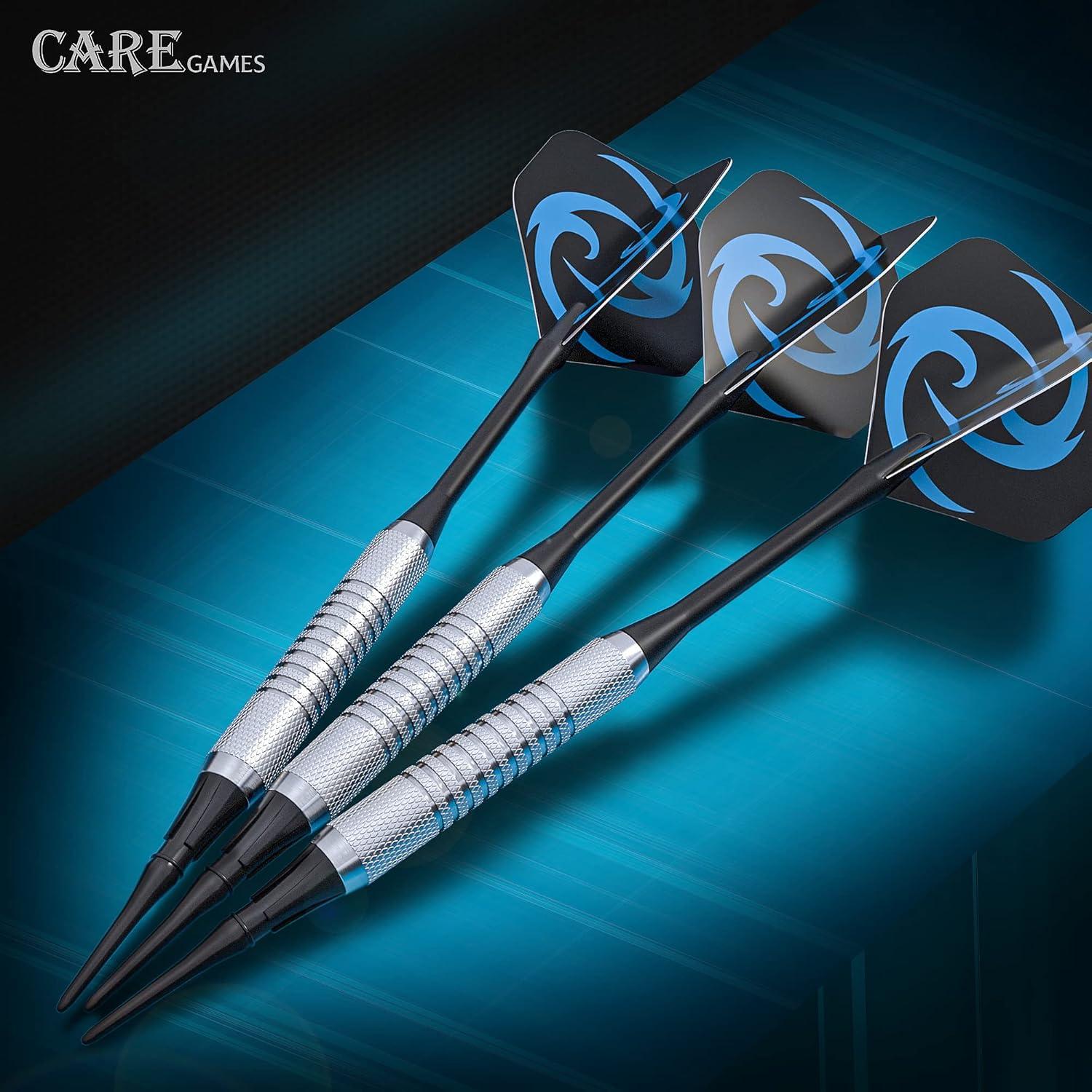 Softdartpfeile Set 16g mit PVC Schäften und Zubehör