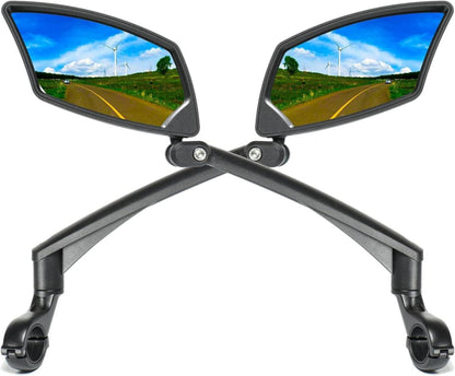 Fahrradspiegel mit Glaslinse, justierbar, drehbar, sicher: SilverLens