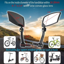 Hochwertiger Bar End Fahrradspiegel mit konvexer Glaslinse