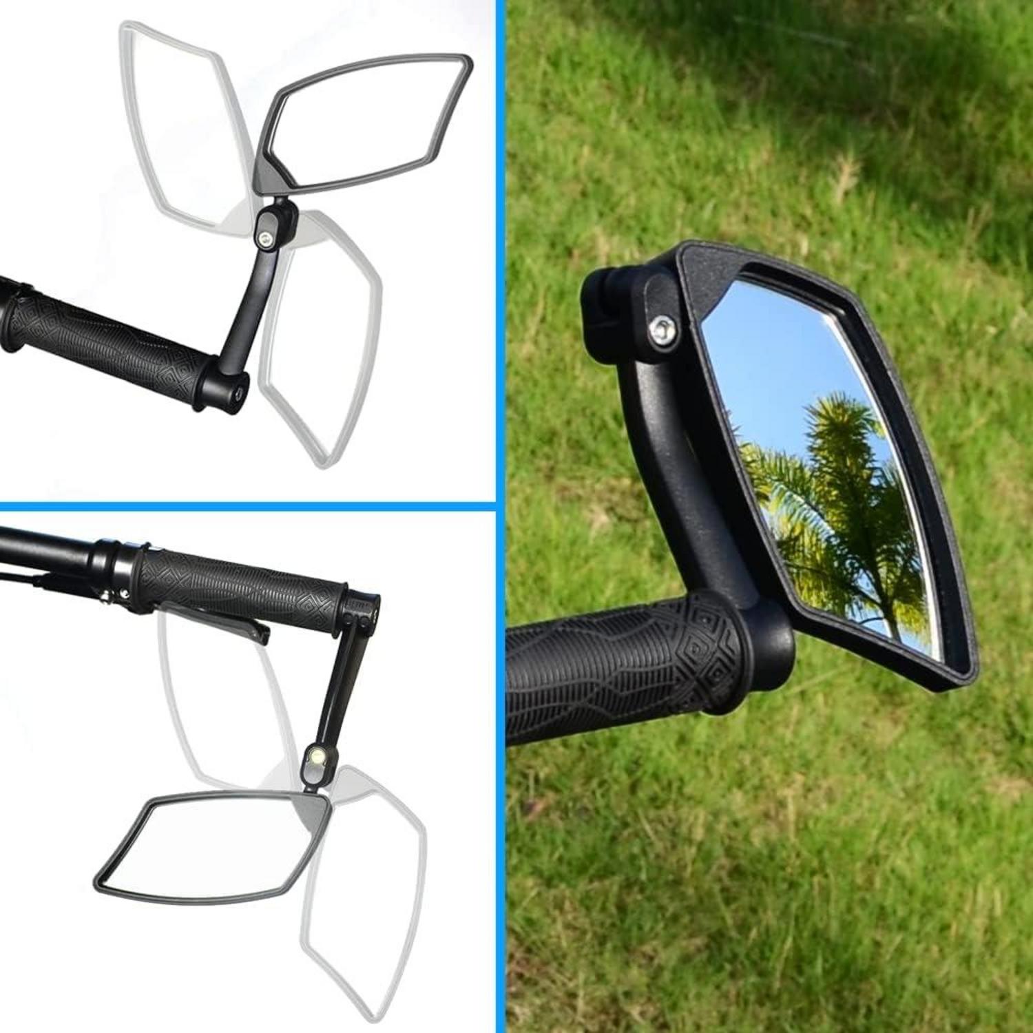 Fahrradspiegel Bar End High-Definition konvexe Glaslinse 1 PAIR - Silber-Linse