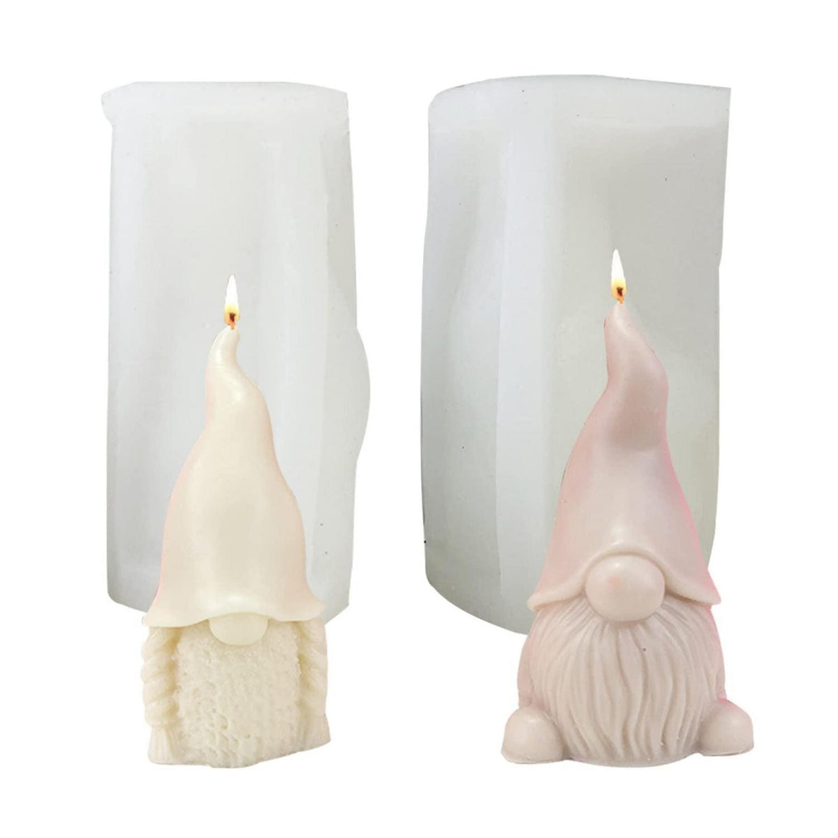 2x Weihnachtsmann Silikonform für Kerzen & Seife – DIY Geschenkidee
