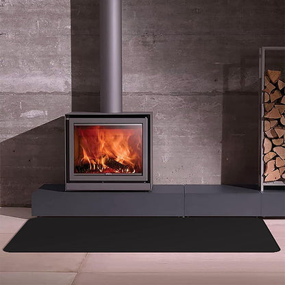 FLASLD Grillmatte Feuerfeste Unterlage BBQ 81x152 cm Schwarz