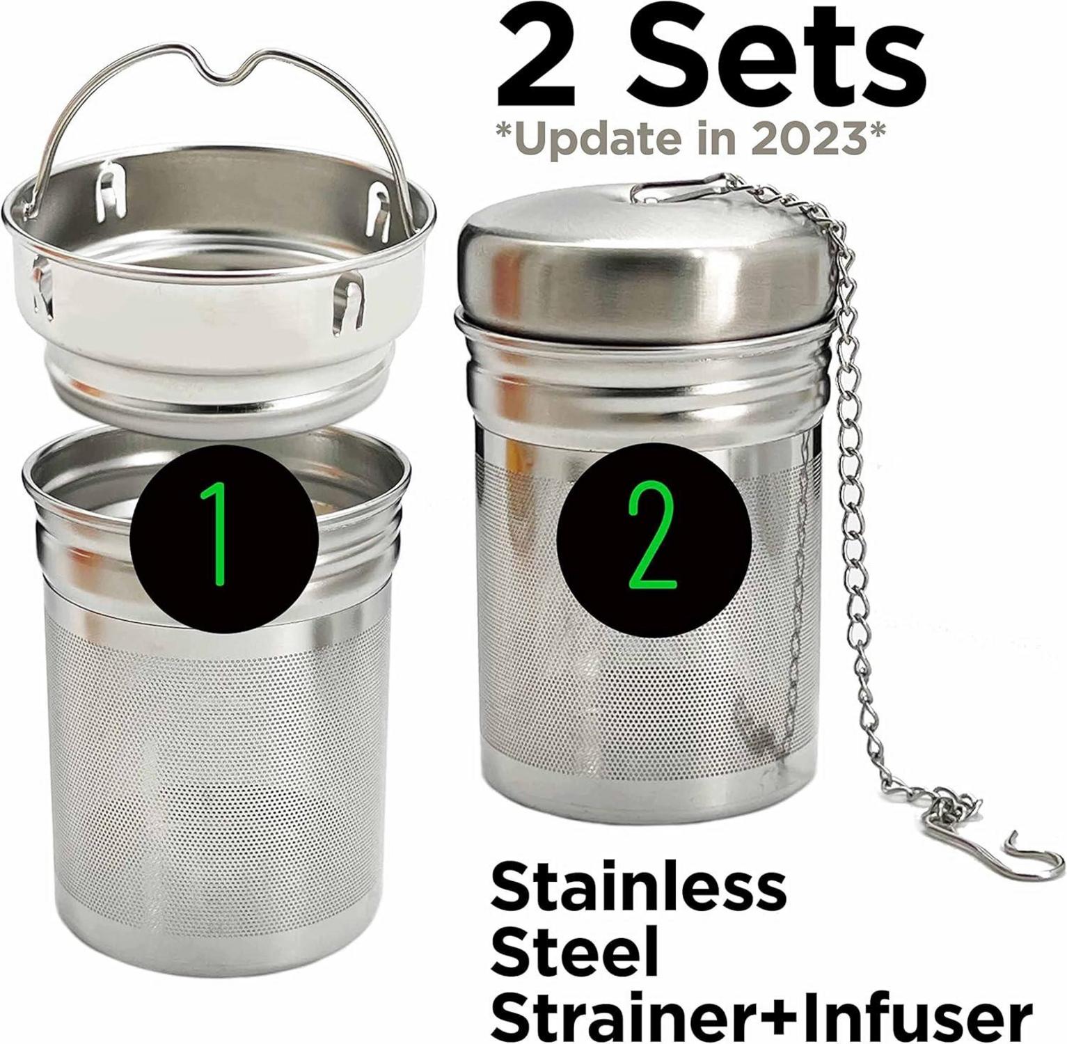 1L Glas Trinkflasche mit Bambusdeckel und Hülle, Teeflasche mit Sieb