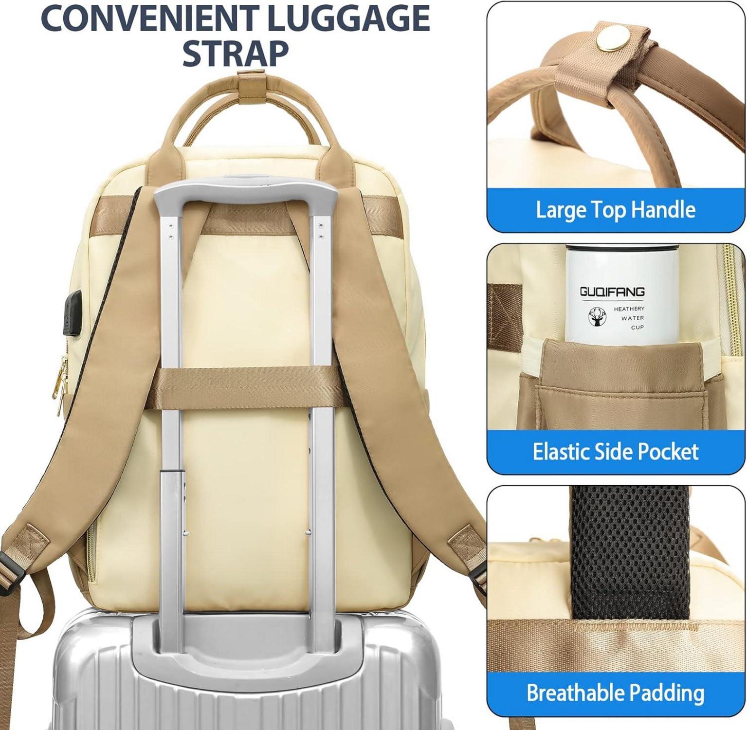 Damen Schulrucksack USB Ladeanschluss 15,6 Zoll Laptop Rucksack