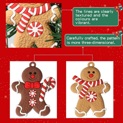 Lebkuchenmann Anhänger Weihnachtsbaum Christbaumschmuck 12 Stück