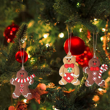 12er Set Lebkuchenmann Weihnachtsbaum Anhänger Christbaumschmuck