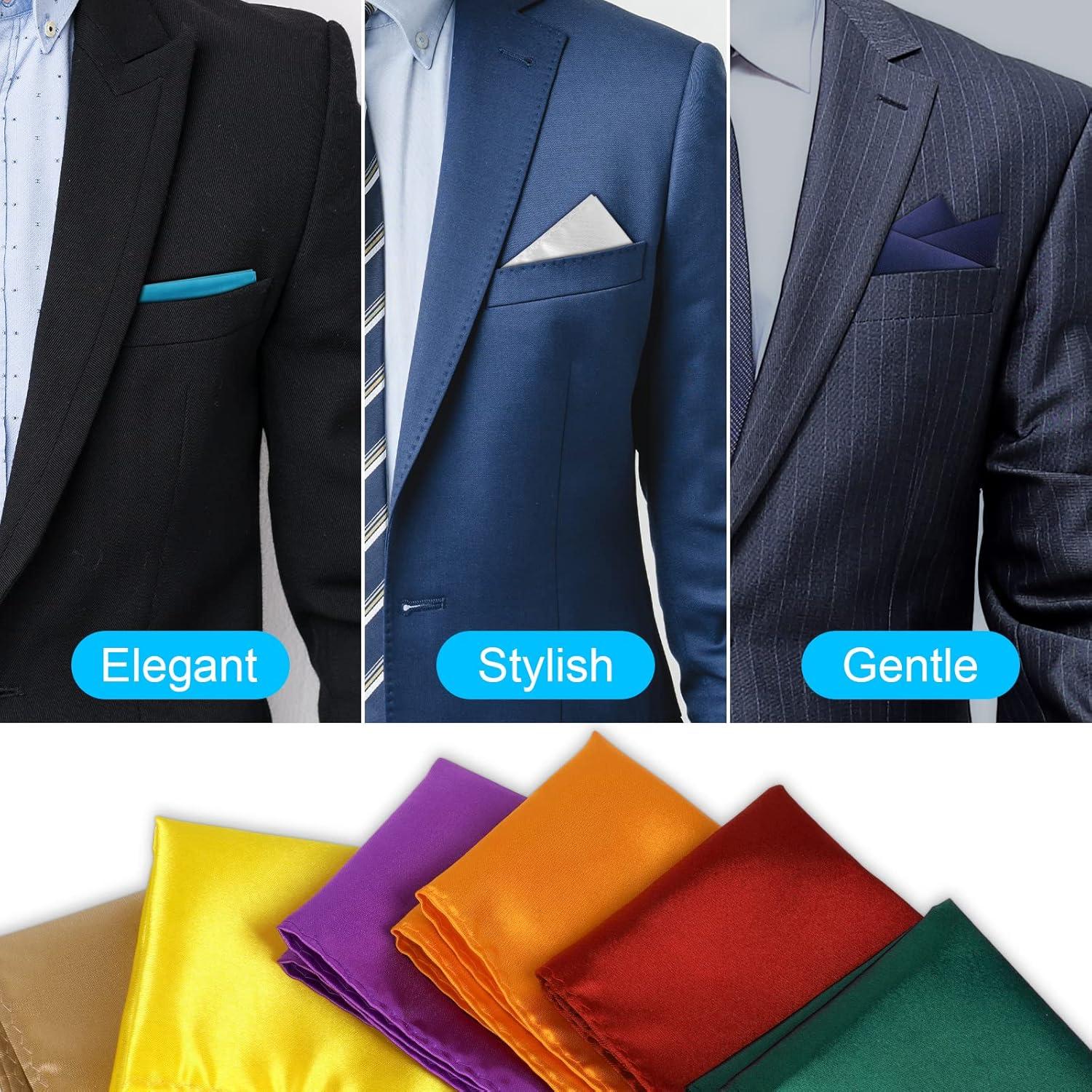 Einstecktuch Herren 12er Set Taschentücher Kavalierstuch 22x22 cm