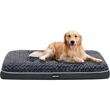 Hundematte für große Hunde 105cm Hundebett waschbar Grau