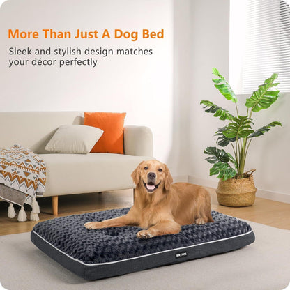 Hundematte für große Hunde 105cm Hundebett waschbar Grau