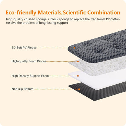 Hundematte für große Hunde 105cm Hundebett waschbar Grau