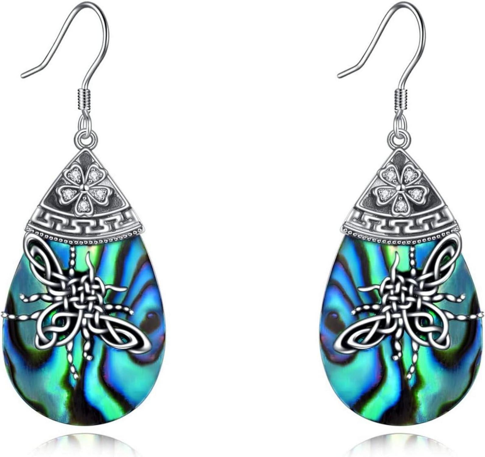Keltische Biene Ohrringe Sterling Silber Teardrop Geschenke
