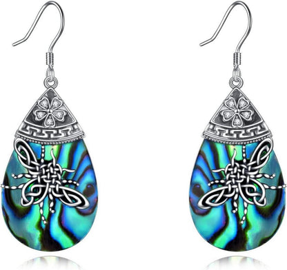 Keltische Biene Ohrringe Sterling Silber Teardrop Geschenke