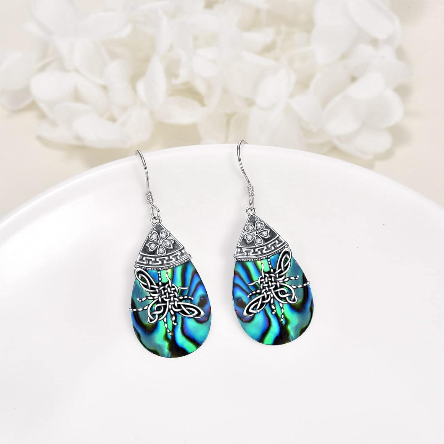 Keltische Biene Ohrringe Sterling Silber Teardrop Geschenke