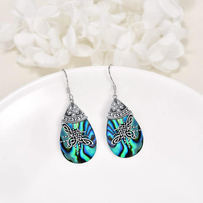 Keltische Biene Ohrringe Sterling Silber Teardrop Geschenke