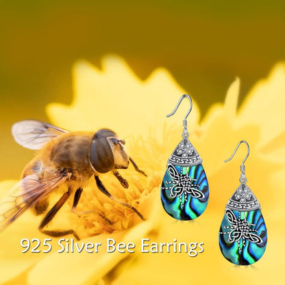 Biene Ohrringe Sterling Silber Keltisch Baumeln Teardrop Geschenke