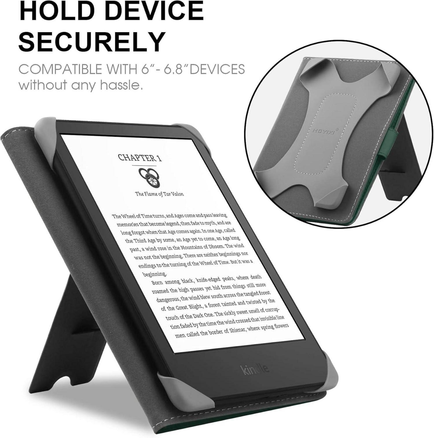 E-Book Reader Hülle Universal 6-6.8'' grün PU-Leder Stand