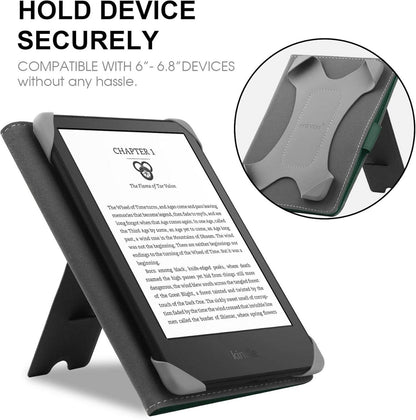 E-Book Reader Hülle Universal 6-6.8'' grün PU-Leder Stand