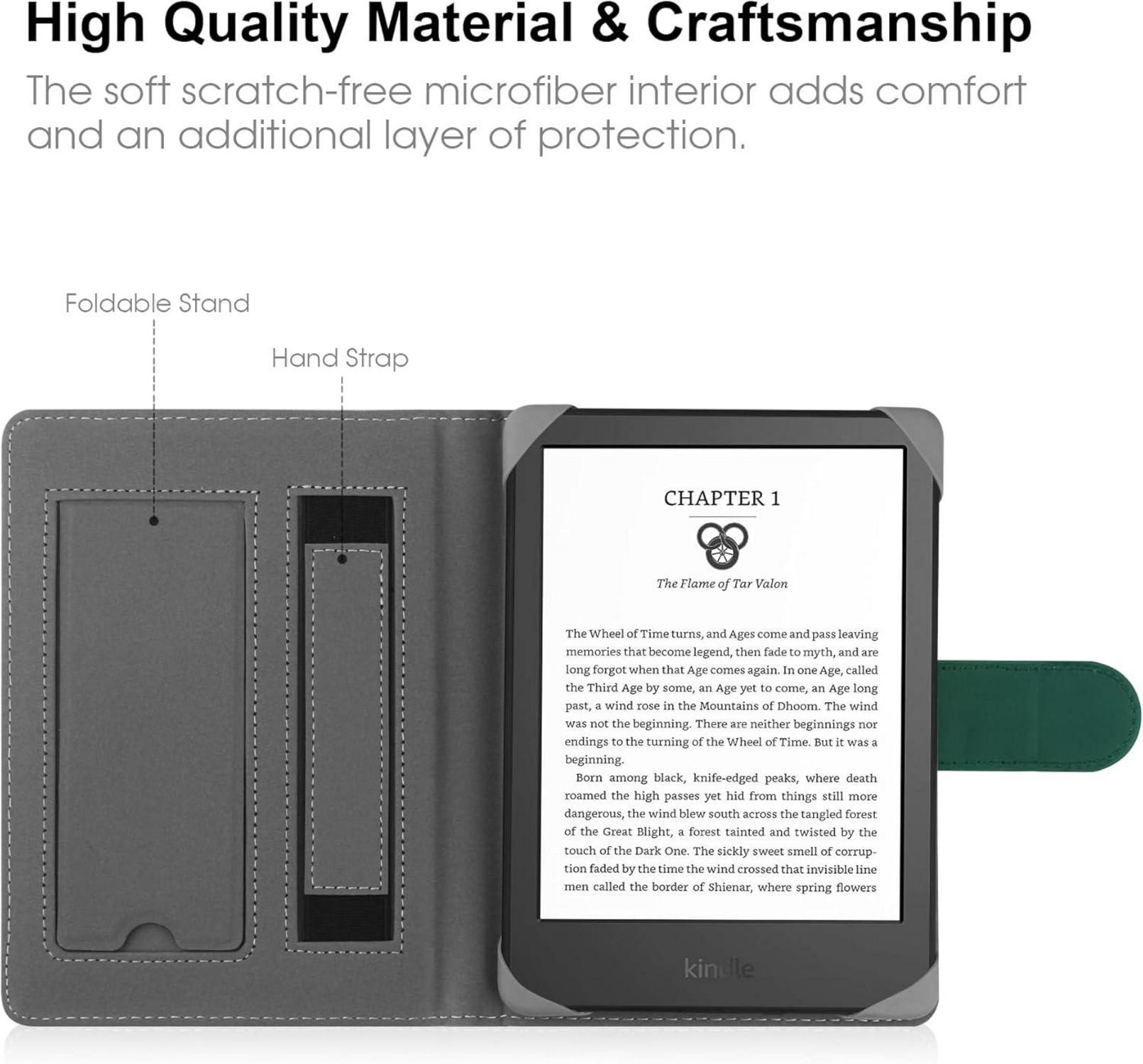 Universal Hülle für 6-6.8'' Ebook Reader grün Magnetverschluss Ständer