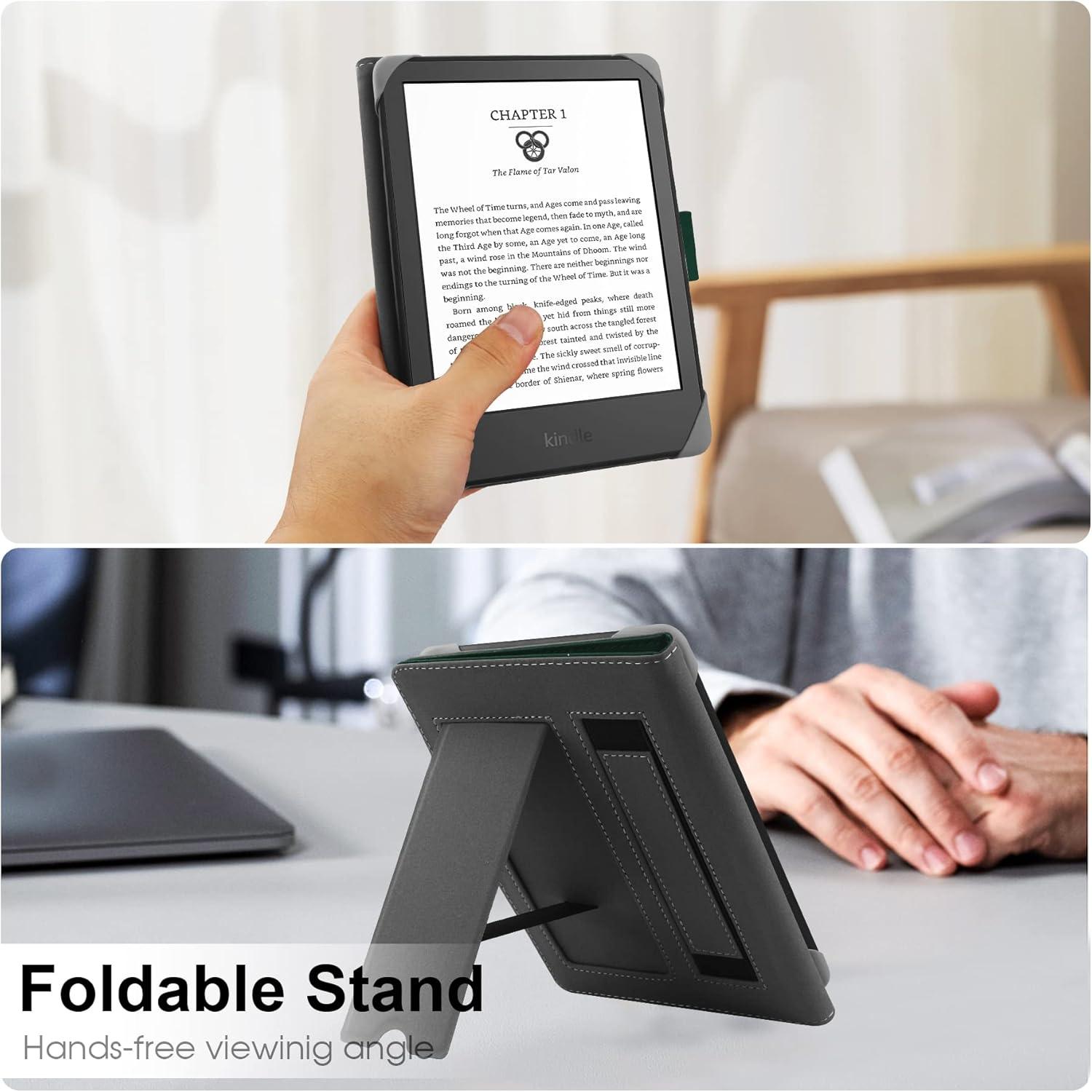 Universal E-Book Reader Hülle 6-6.8'' Leder Stand Schutzhülle grün