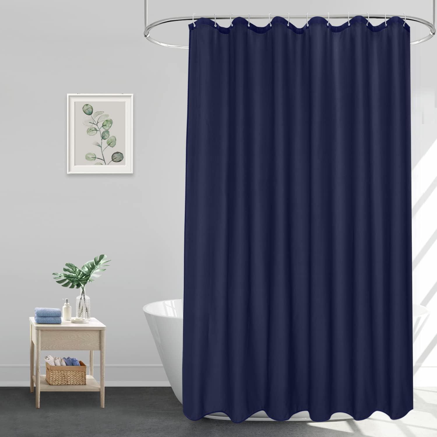 Duschvorhang Blau 180x200cm Wasserdicht Anti Schimmel inkl. 12 Ringen