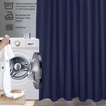 Duschvorhang Blau 180x200 cm Anti Schimmel Wasserdicht Polyester Stoff