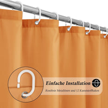 Duschvorhang Textil Orange 180 x 200 cm Anti-Schimmel