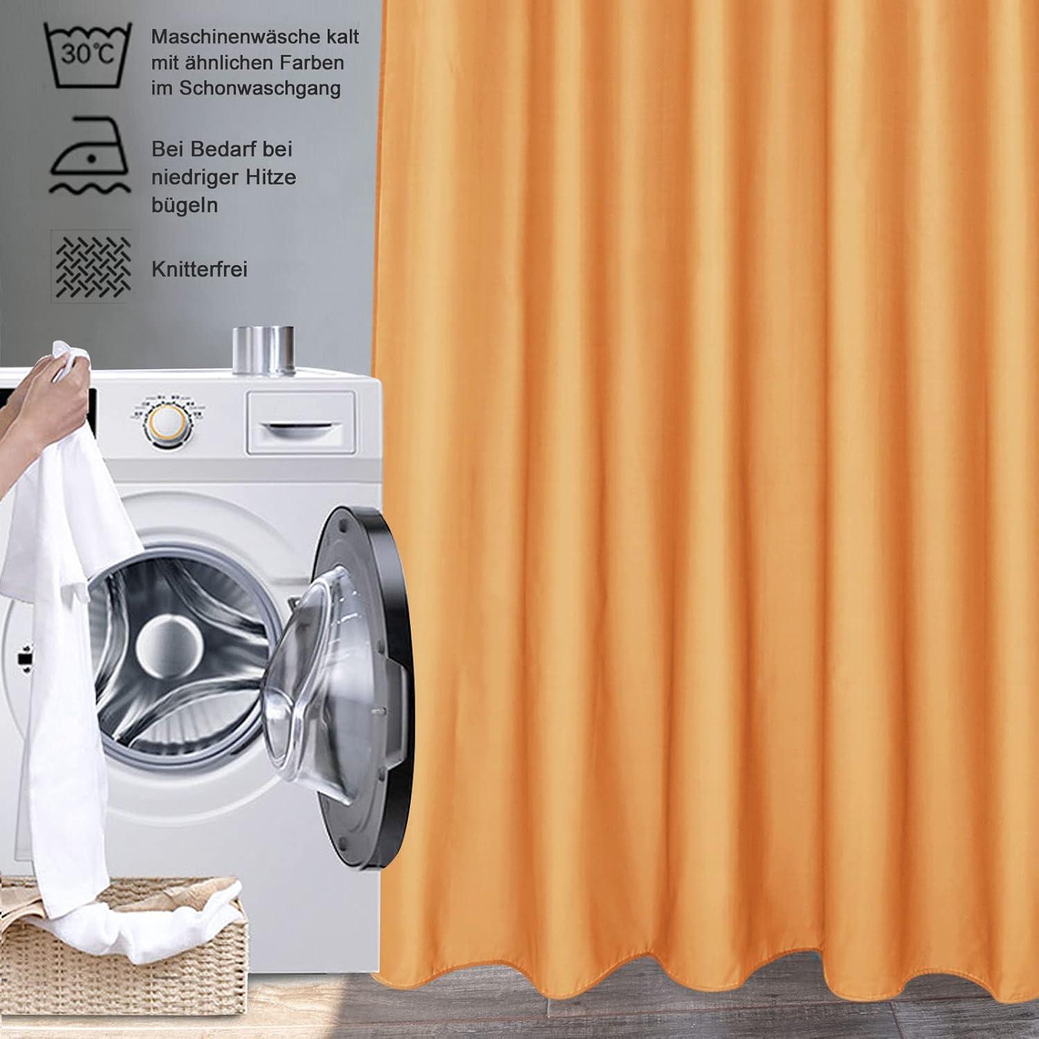 Duschvorhang Textil 180x200 Orange