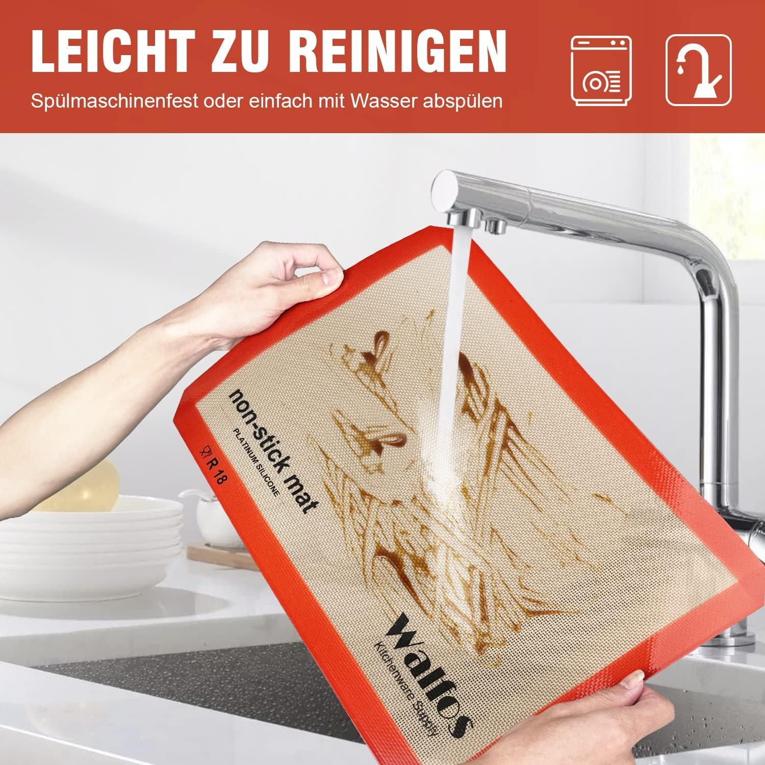 40x30cm Silikon Backmatte (2er Set) Antihaftbeschichtet Hitzebeständig