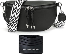 Umhängetasche Damen Bauchtasche Crossbody Bag Breiter Gurt Dunkelgrau