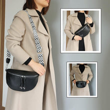 Damen Umhängetasche Bauchtasche Crossbody Bag breiter Gurt