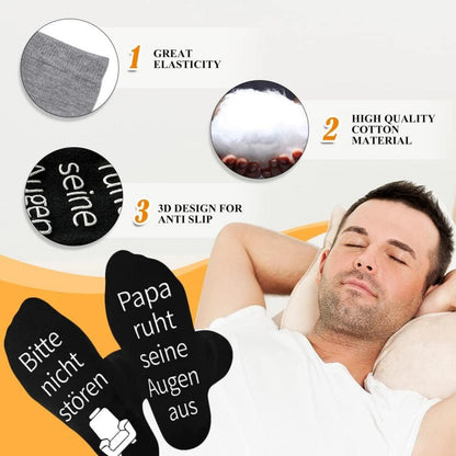 Lustige Papa Socken Spruch Bitte nicht stören Papa ruht aus Größe 43-46